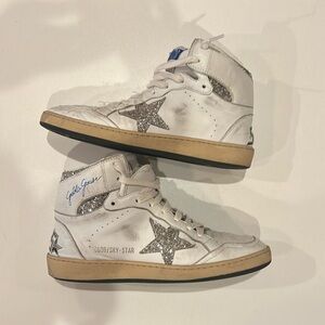 Golden Goose Sky-Star Glitter Star White/Silver